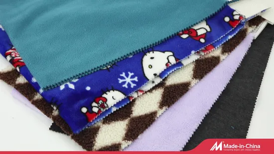 Factory Directly Custom Pattern Printed Plaid Polar Fleece Fabrics Sherpa Flannel Fabric Rolls for Pet Blanket Toys Backpack