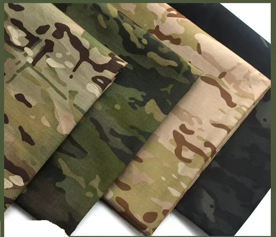 Big Five Leaf Camouflage Color Polyester/Cotton Rip-Stop Fabric