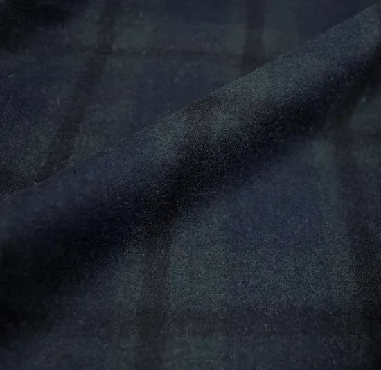 1/6wholesale Clothing Textile Raw Material Woolen Plaid Flannel Style 100% Poly Clothing Woven Tweed Fabric 