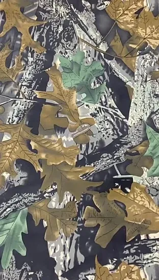 Polyester Cotton Waterproof Leaf Woodland Camouflage Fabric Tactical Tactical Leaf Camouflage Fabric 