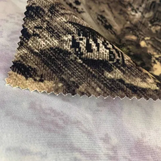 Wholesale Factory 100%Polyester Knitting Fabric Alova Price Camouflage Printed Windproof Fabric 