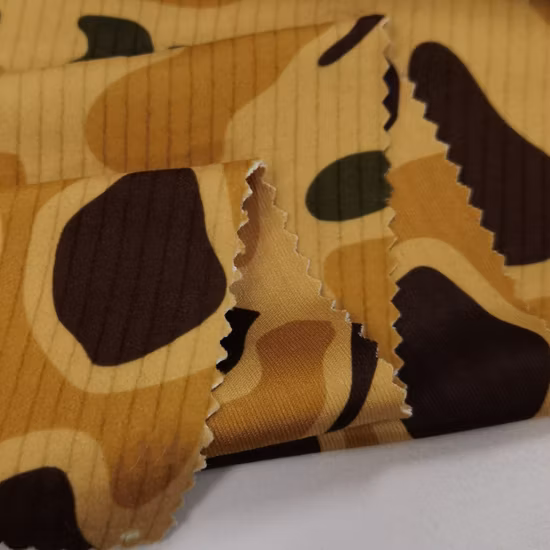 4 Way Stretch Camo Pk Polar Fleece Interlock Knit Fabric 92% Polyester 8% Spandex Stripe Camouflage Printed Brushed Knitted Polar Fleece Hunting Clothing Fabric