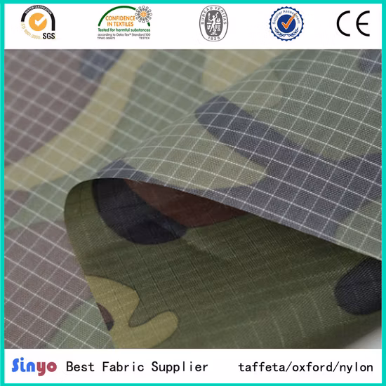 Light Weight 210d Ripstop Camo Printed Tent Fabric