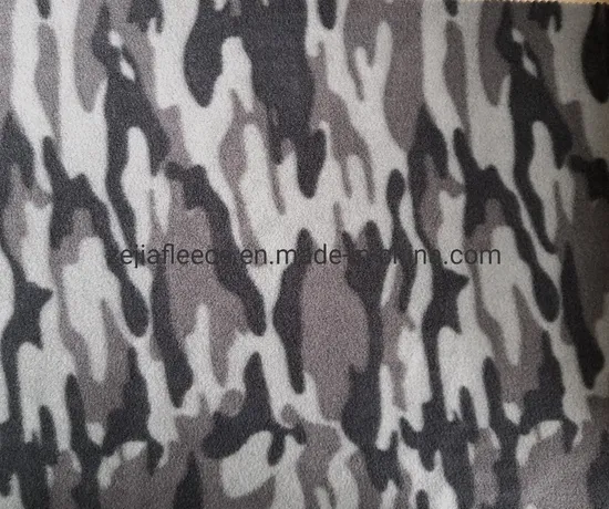 Camo Print Polar Fleece Fabric with Cutting 