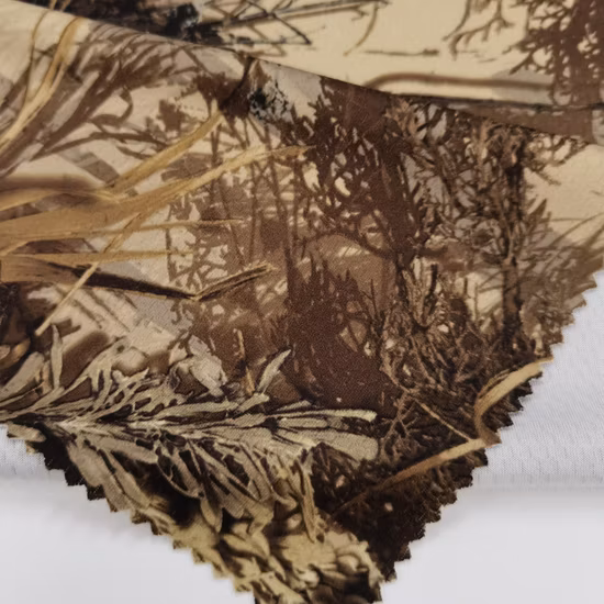 Textile 100% Polyester Football Ribstop Camouflage Printed Jacquard Knitting Fabric for T
