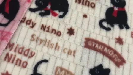 Popular Embossed and Jacquard Flannel Printed Fabric 