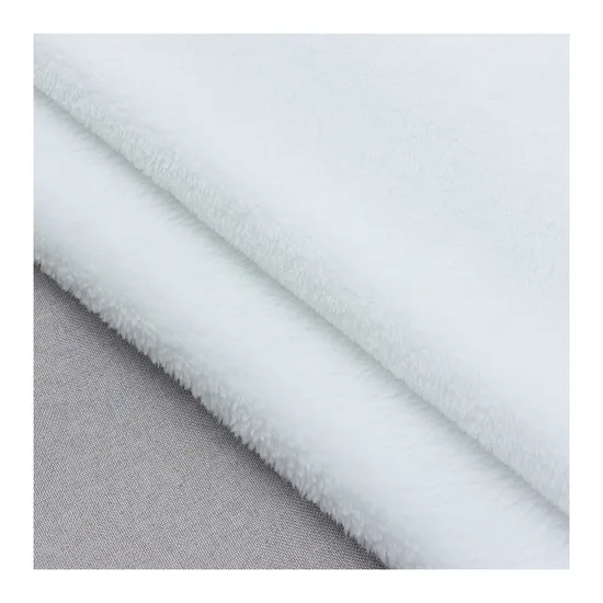 Material by The Yard White 100 Polyester Winter Flannel Fabric 